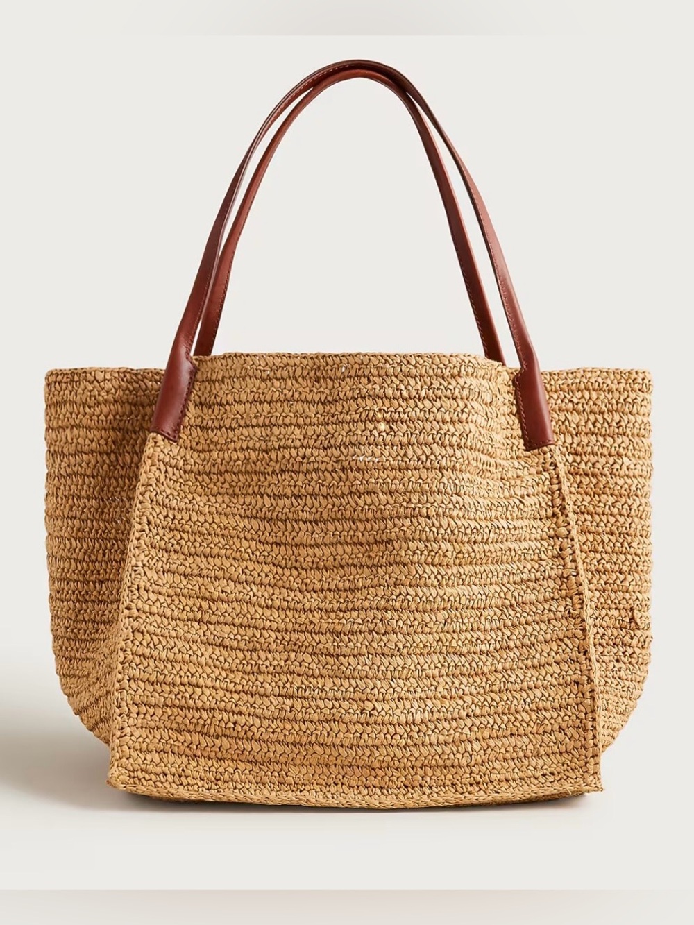 NWT J.Crew Woven Straw Tote Bag